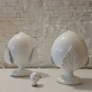 Apulian Pomo White Pumo of Puglia – 7 cm Ceramic Good Luck Charm | Italian Home Decor