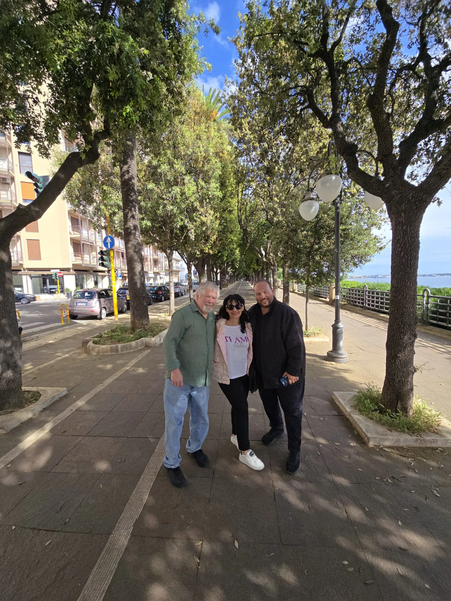 Margherita, Mark and Tony at the Lungomare di Taranto