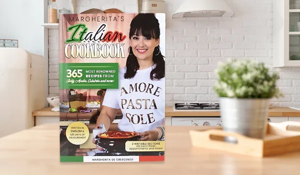 Margherita's CookingBook on a kitchen table